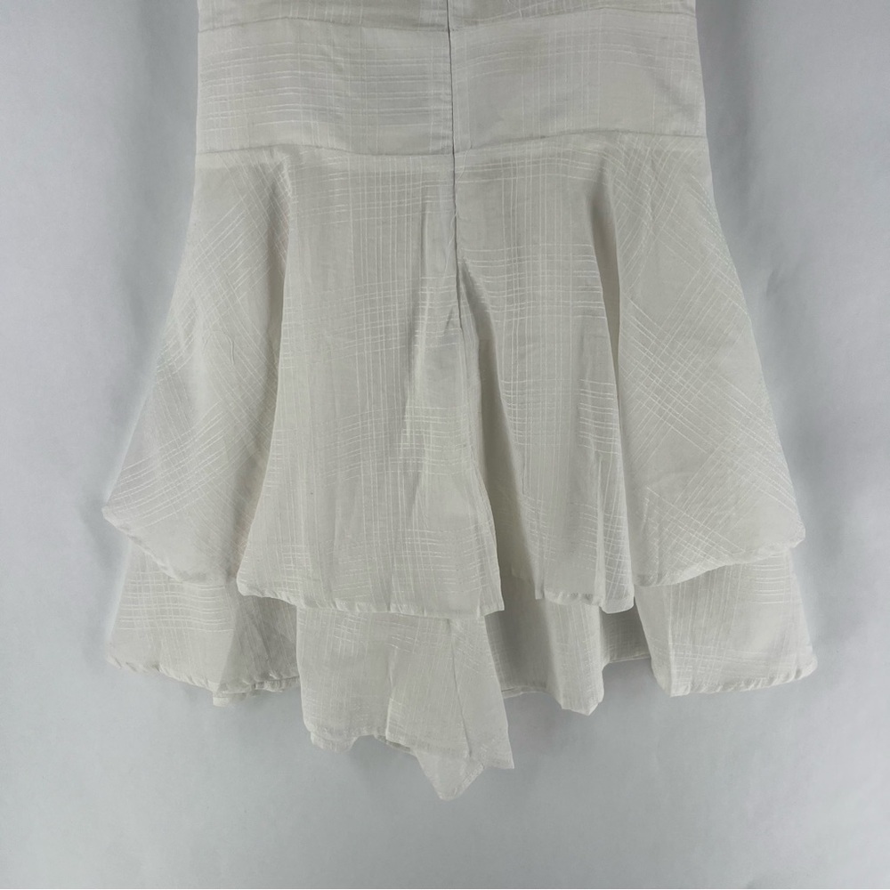 SRV x FTF Blanca Tie Front Flowy Romper Tiered Shorts Surplice‎ Neckline Woven - Picture 14 of 16